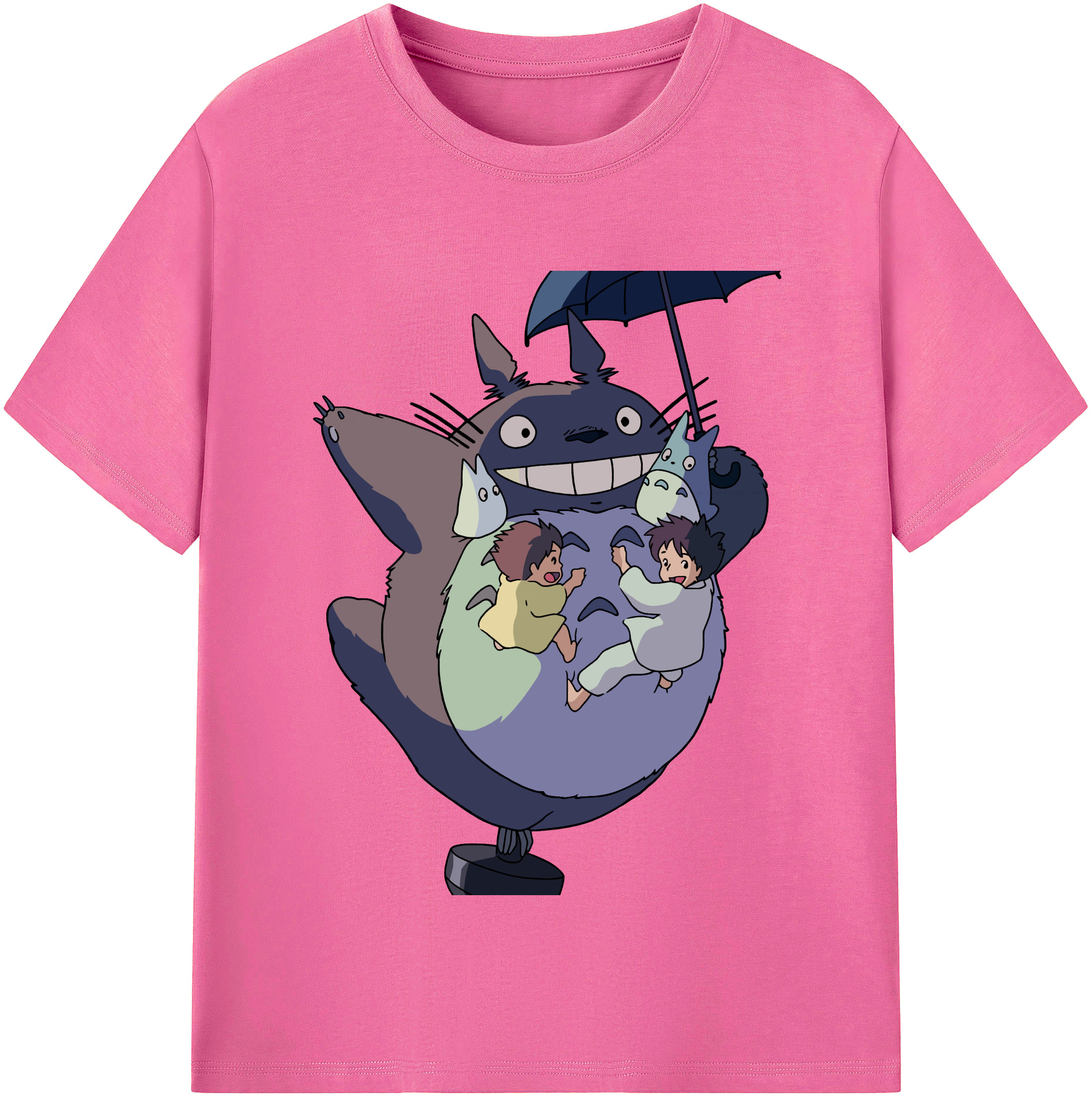 （画像用） となりのトトロ 草壁メイ 草壁サツキ My Neighbor Totoro Satsuki Kusakabe Mei Kusakabe レディースカジュアルプリントTシャツ（綿100％）